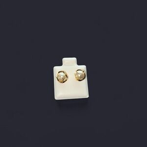 Elegant Gold Pearl Stud Earrings